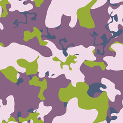 UFO camouflage of various shades of violet, bue and green colors