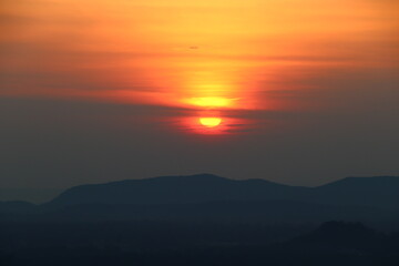 Coucher de soleil Pidurangala Sigiriya Sri Lanka 