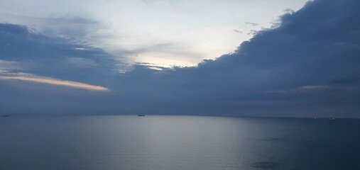 clouds over lake
