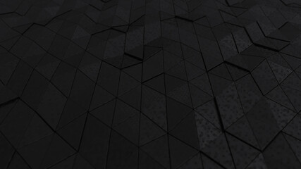 Abstract Black low poly cyberpunk background