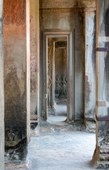 Tür in Tempel Angkor Wat Kambodscha Siem Reap 