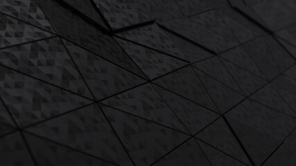 Abstract Black low poly cyberpunk background