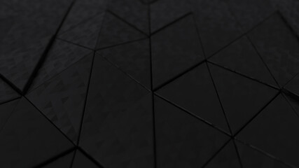 Abstract Black low poly cyberpunk background