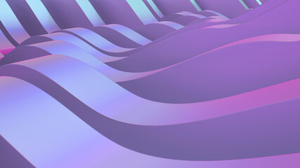 Abstract parametric lava. Neon or color foil. Wave lines background. Modern trend color surface. Futuristic landscape.