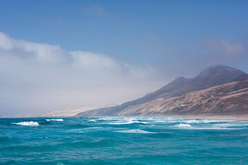 Nature poster. Beach and ocean