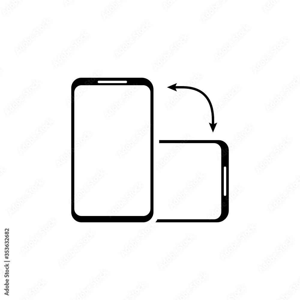 Aufkleber screen rotation for mobile app design. isolated vector icon