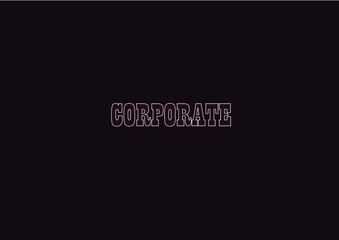 Fototapeta na wymiar Font of Corporate by Commercial Use
