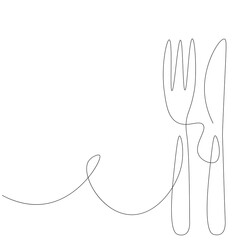 Restaurant background with fork and knife, vector illustration