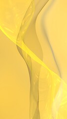 Abstract gold background. Beautiful backdrop with yellow waves. Vertical orientation. 3D illustration