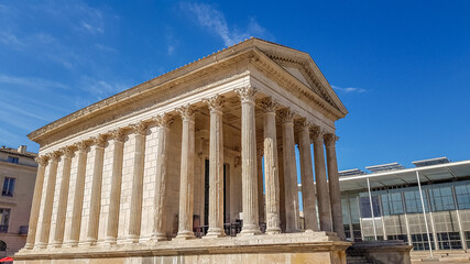 The Roman temple Maison Carree in Nimes, France