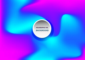 Abstract bright wavy holographic background for trendy design