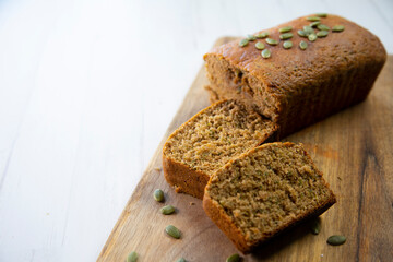 Zucchini bread home made backed