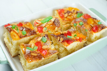 Coca Sant Juan traditional catalan dessert.