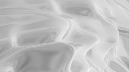 White smooth glossy abstract elegant liquid background. White lava, cream, latex, lacquer, varnish wave.