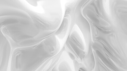 Fototapeta premium White smooth glossy abstract elegant liquid background. White lava, cream, latex, lacquer, varnish wave.