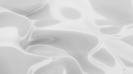 White smooth glossy abstract elegant liquid background. White lava, cream, latex, lacquer, varnish wave.