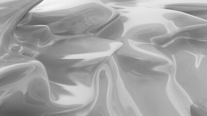 Obraz premium White smooth glossy abstract elegant liquid background. White lava, cream, latex, lacquer, varnish wave.