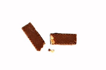 chocolate bar isolated on white