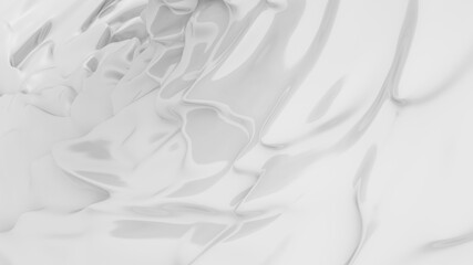 White smooth glossy abstract elegant liquid background. White lava, cream, latex, lacquer, varnish wave.