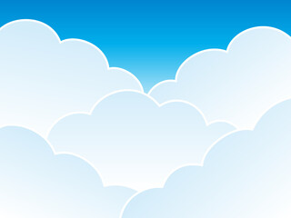 青空と雲の背景素材