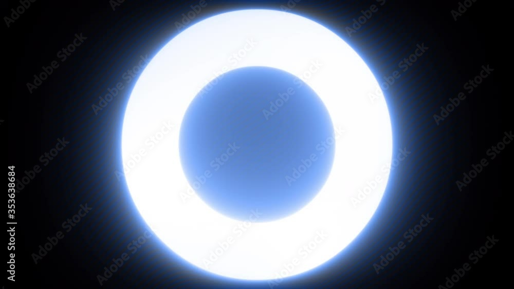 Aufkleber blue gradient light circle rotation surface loop neon abstract background