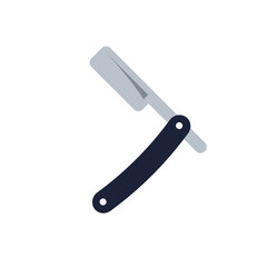 Cut throat razor icon. Clipart image isolated on white background