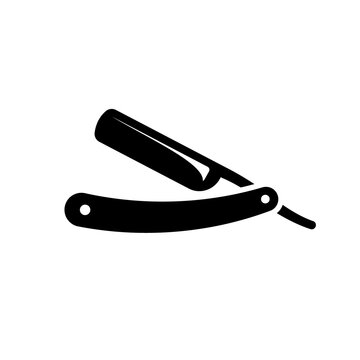 recommend clip art: Straight razor silhouette icon. Clipart image isolated on white background