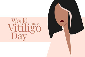 World Vitiligo Day. June 25. Holiday concept. Template for background, banner, card, poster with text inscription. Vector EPS10 illustration.