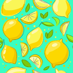 seamless pattern with lemons