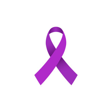Domestic violence awareness ribbon. Clipart icon image isolated on white background