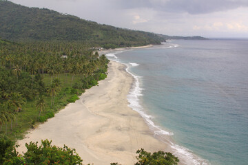 Pantai Setangi with nobody on the beach, Lombok