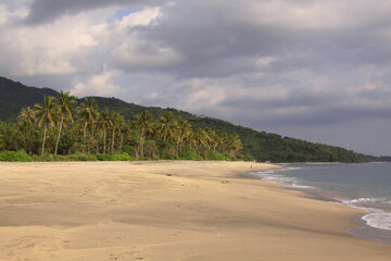Empty beach at Pantai Setagi, Senggigi, Lombok