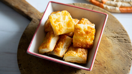 Hojaldre with grilled cheese delicious snacks