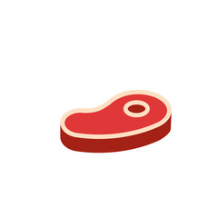 Meat simple icon. Clipart image isolated on white background