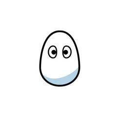 Cartoon egg icon. Clipart image isolated on white background