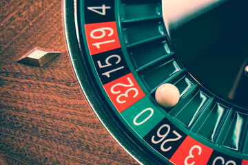 Obraz premium Roulette table close up at the Casino
