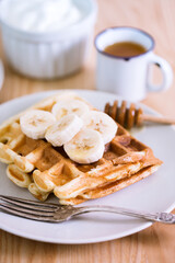 Belgian waffles and tea