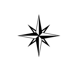 Fototapeta premium 8 point star icon. Clipart image isolated on white background