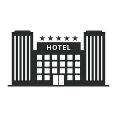 hotel building icon vector design illustration