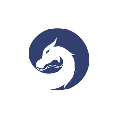 Obraz premium Dragon logo design vector. Icon Symbol. Template Illustration