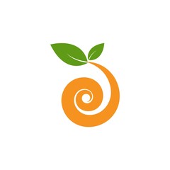 Orange fruit logo