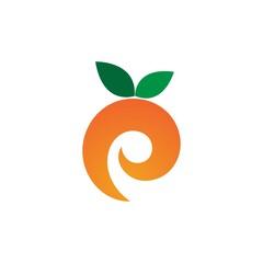 Orange fruit logo