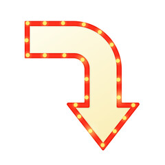 Stop here arrow marquee sign. Clipart image isolated on white background © dzm1try