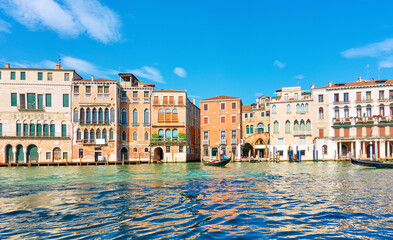 Panoramic view of the Grand Canal in Venice