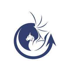 Dragon logo design vector. Icon Symbol. Template Illustration
