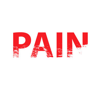 Pain relief poster. Clipart image isolated on white background