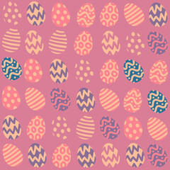 Easter eggs seamless pattern. Repetitive vector illustration.