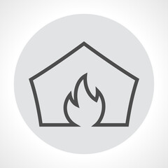 Vector camp fire icon. Bonfire symbol design.