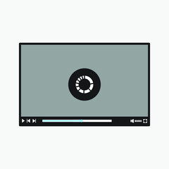 video player interface with icons