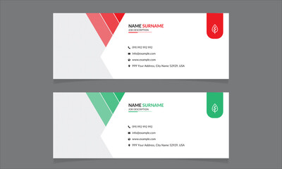 professional creative business email signature vector 